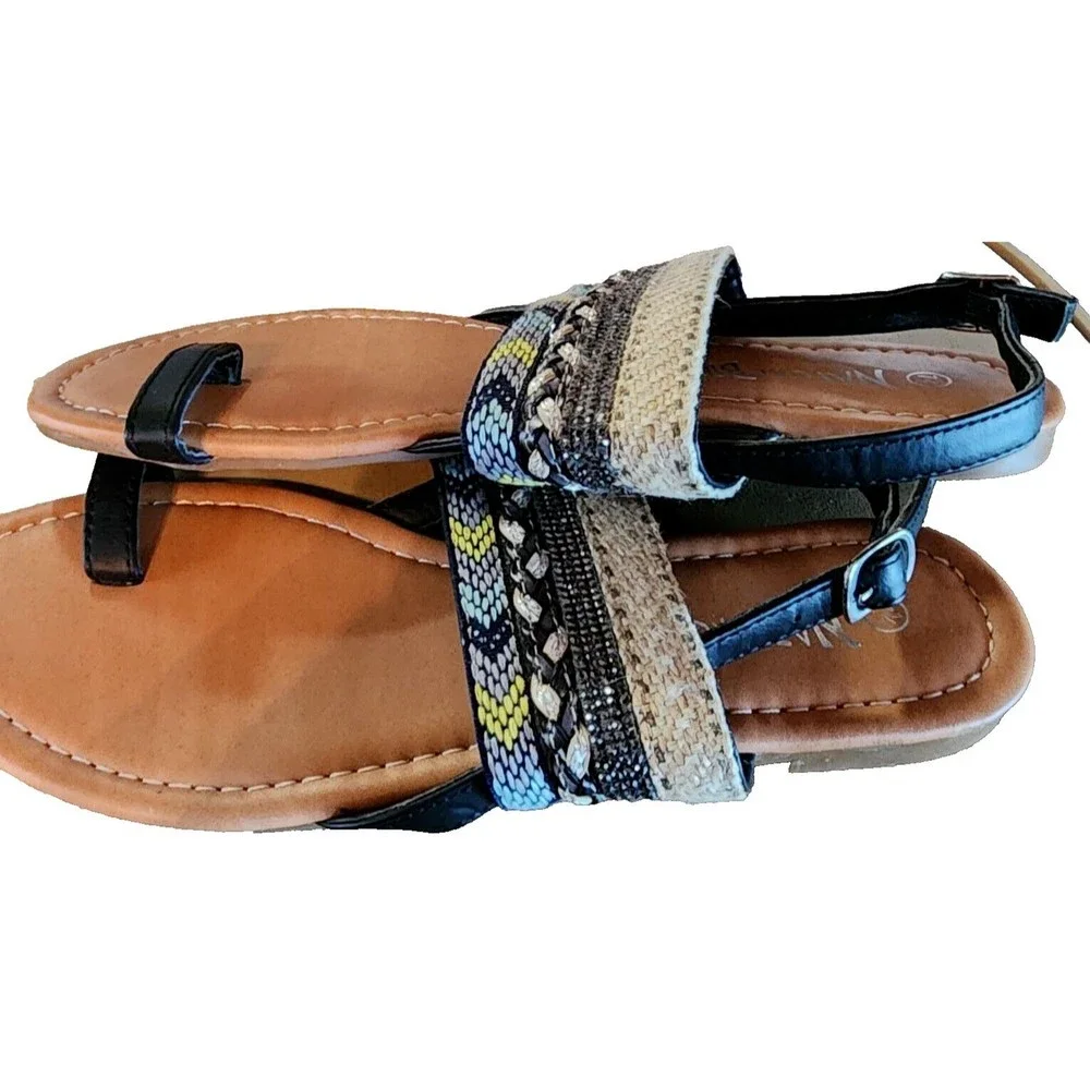 Nature Breeze Embellished Sandals Size 7.5 NWOT